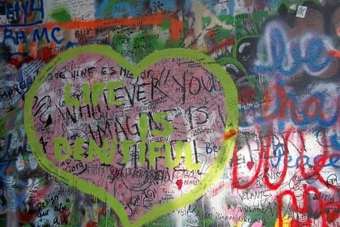 John Lennon Wall in Prague