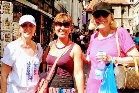 With my clients in teh Jewish quarter