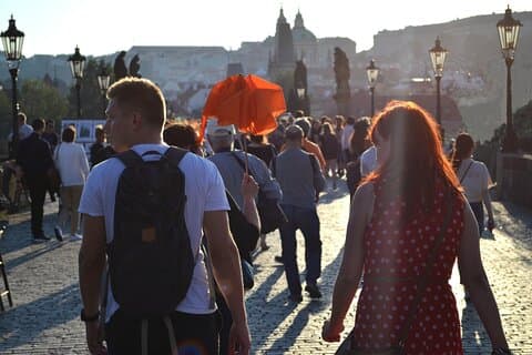 Evening View Walk in Prague