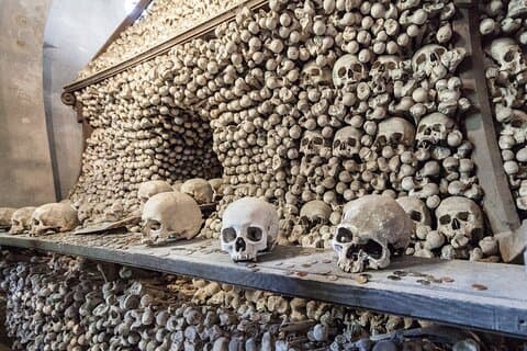 Bone church inside Sedlec Monastery