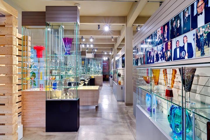 Browse souvenirs at the Moser factory