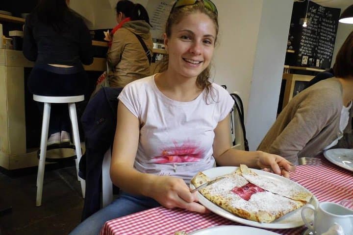 With Anna, my client from Russia in a Pancake rest.