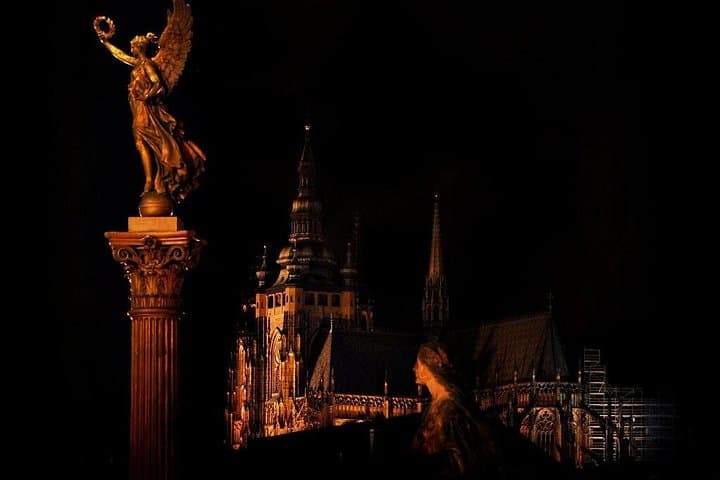 Prague at night.