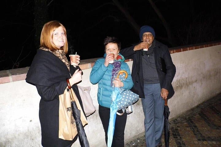 With my clients drinking hot wine:-)