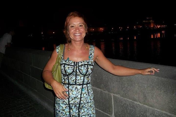 Me as a guide on the Charles Bridge