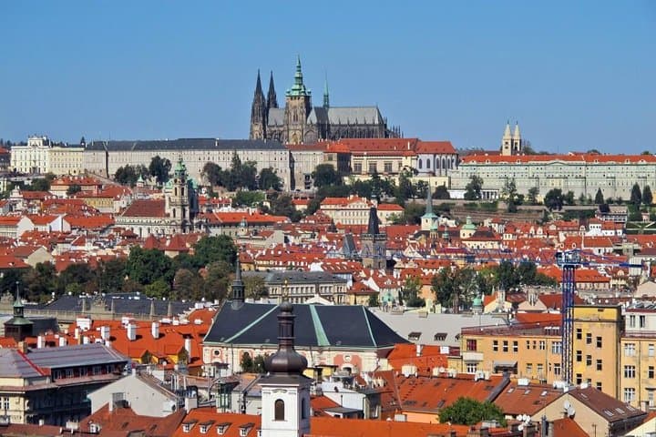 Prague castle as seen from the New Townhall tower