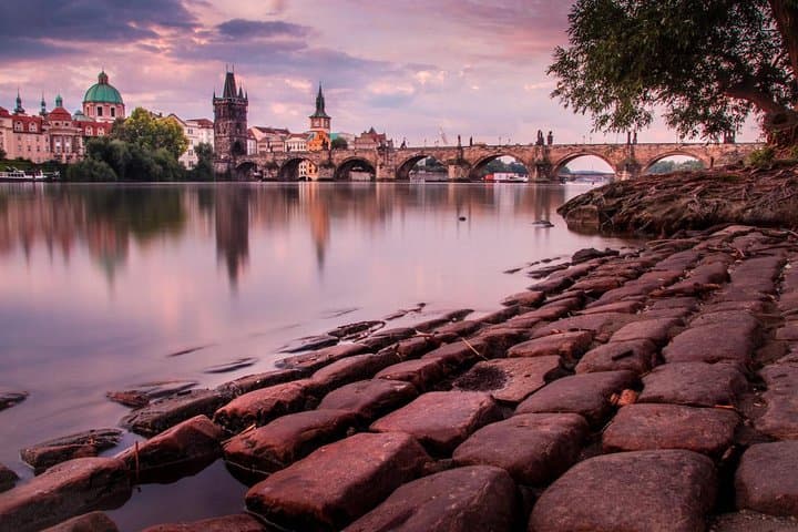 Prague riverbank