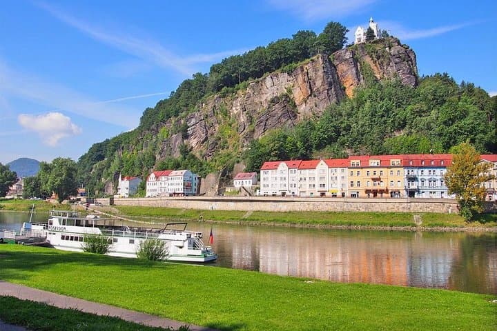 The river Elbe (Labe) and the surrounding bizzarre rock formations