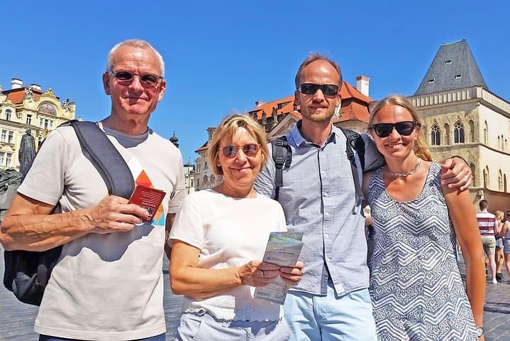 Tour clients on the Old Town Square