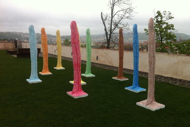 A sculpture park on the city walls from the 14th century.