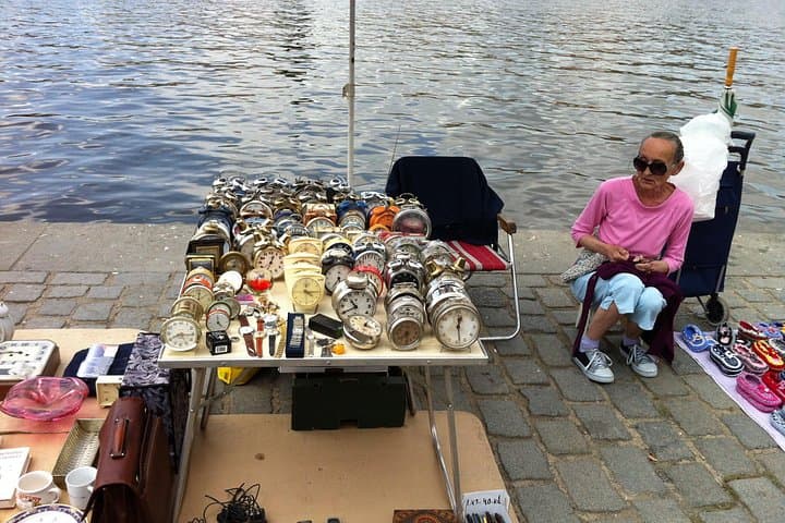 Flea market at Vltava quay