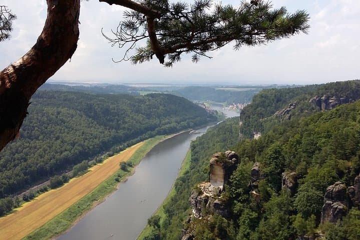 Bastei The Elbe river view