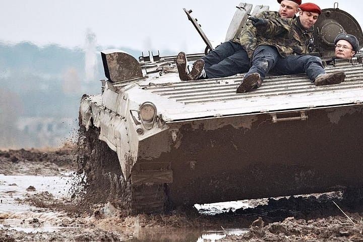 Ride in a BMP tank and military garage tour Prague