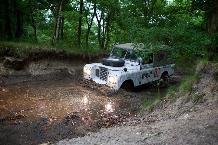 Full-day Land Rover driving off-road experience Prague