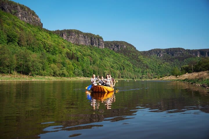 You can enjoy view on the deepest sandstone canyon in Europe from river