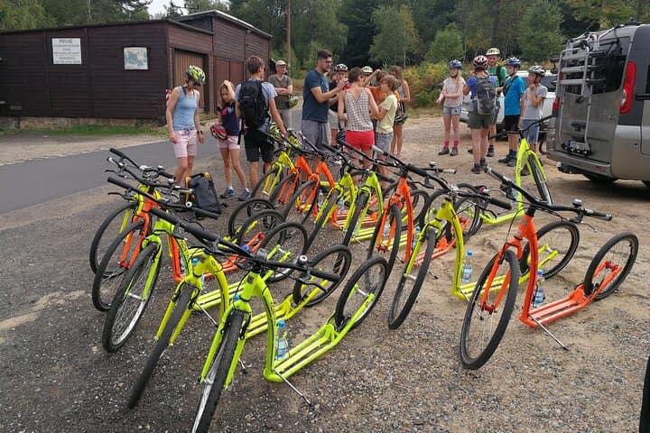 School trip on scooters