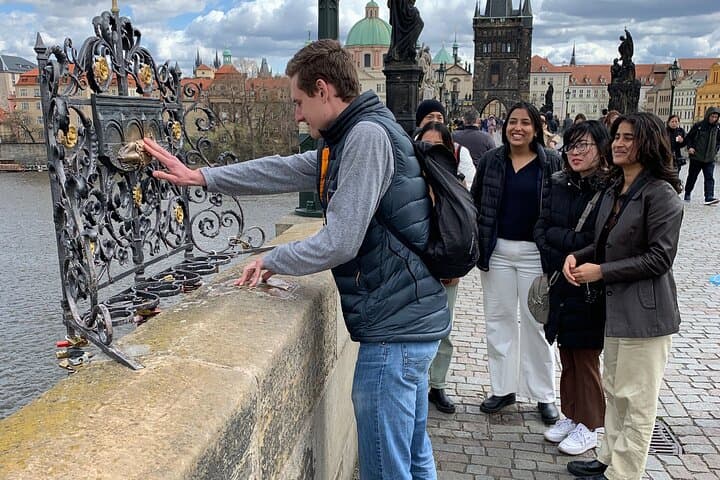 Making wishes on Charles Bridge