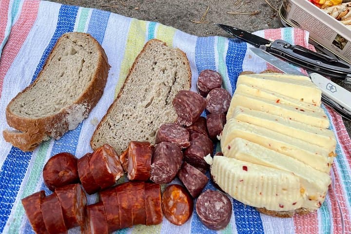 Czech countryside scenical hike to the castle, local deli tasting