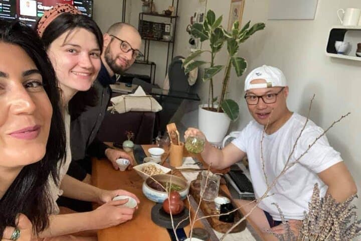 During the tea ceremony