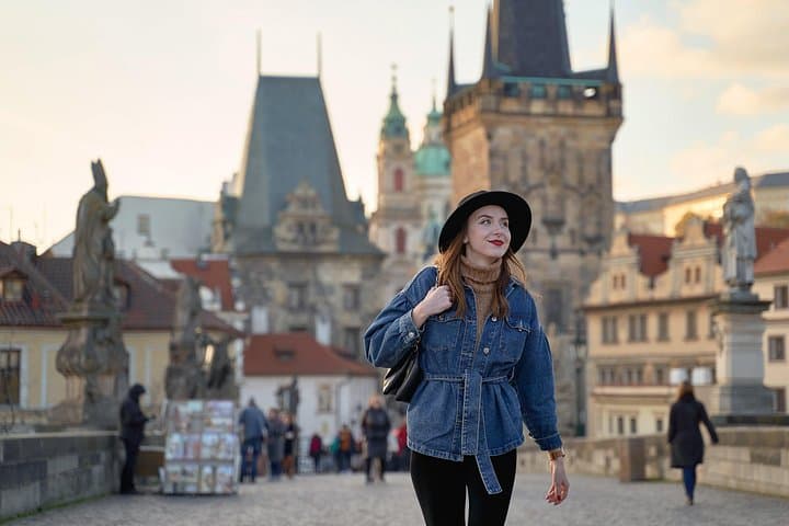 Professional photoshoot at Charles Bridge Prague
