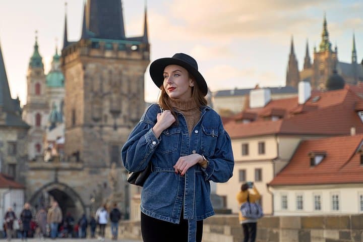 Professional photoshoot at Charles Bridge Prague