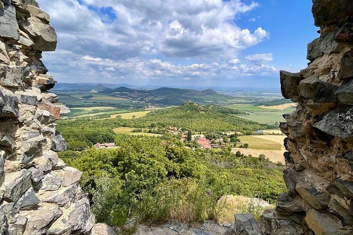 Czech countryside scenical hike to the castle, local deli tasting