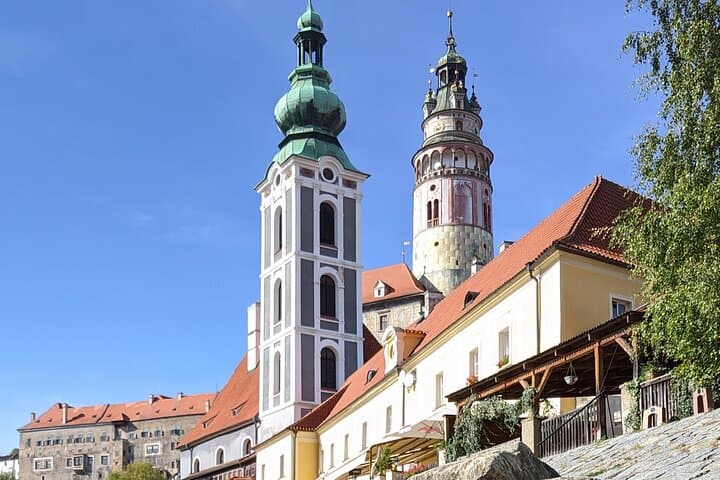 Český Krumlov - the castle and consecrated church of St. Judoc