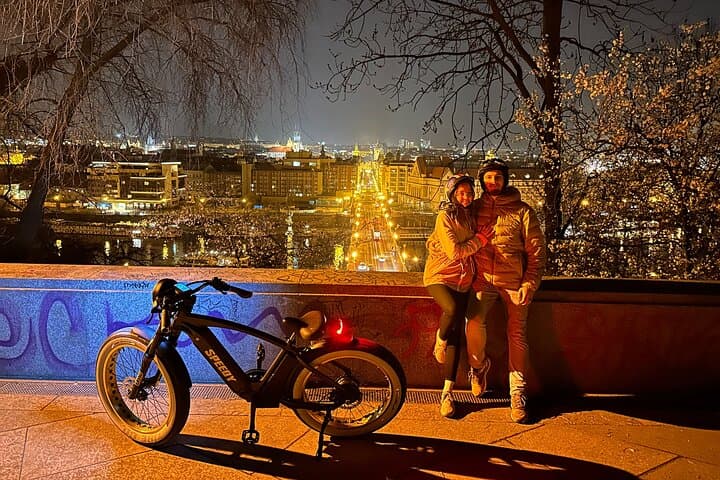 Retro Style E-Bike Night Tour in Prague - Live Guided