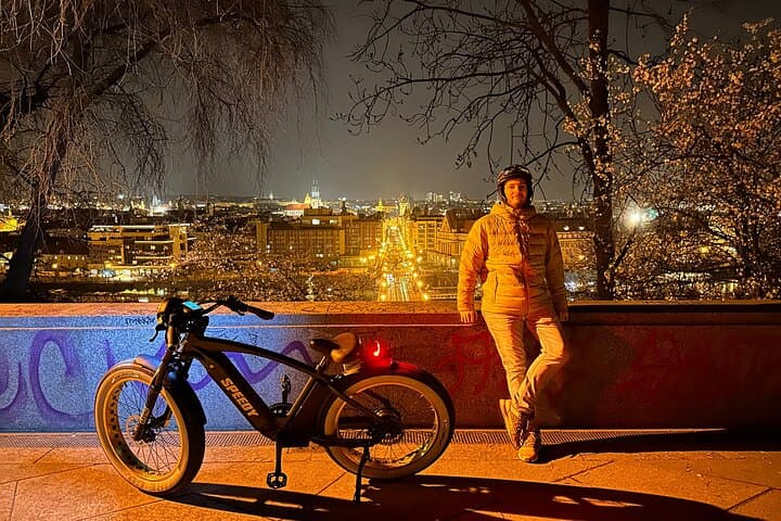 Retro Style E-Bike Night Tour in Prague - Live Guided