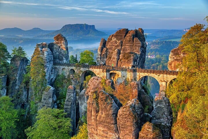 Bastei bridge in Germany (Bohemian-Saxony Switzerland national park)