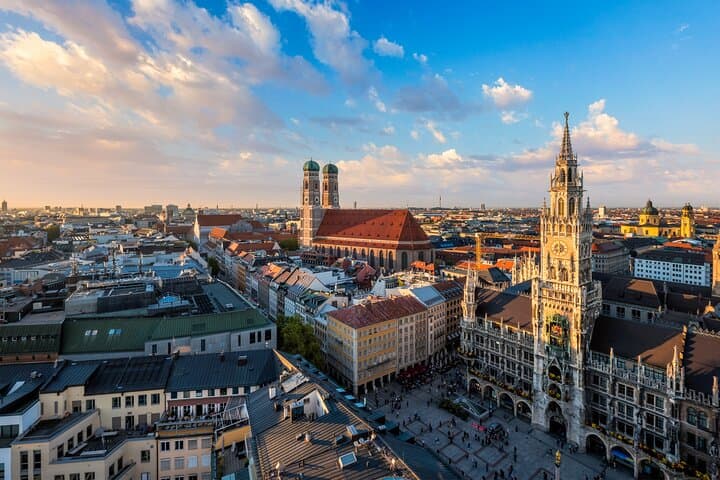 Panorama of the old town of Munich.