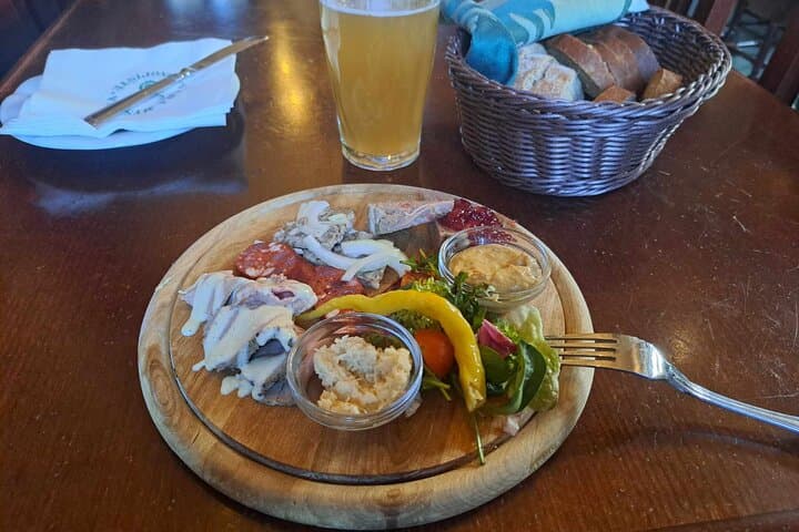 Platter of homemade venison products.