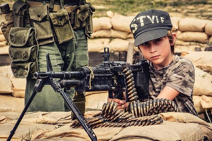 AK 47 or Machine Gun shooting
