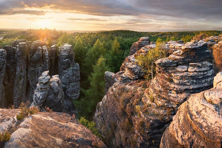 Stunning Views of Bohemian Switzerland: Gate, Tisa Rocks, Bastei