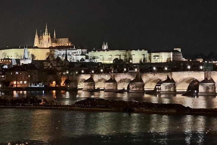 Prague Castle at night