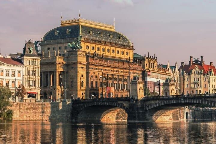 Prague City Walking Tour with Transit by Car