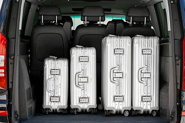 Traveling with large luggage? Or perhaps you have several bags and need an additional van? No problem at all.