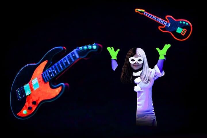 From the black light theatre show Images of Love