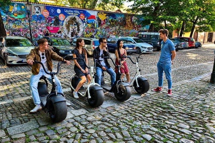 Prague Fat Tire E-Scooter Tour with A Local Guide
