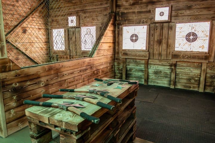 Axe Throwing in a Unique Cyberpunk Venue in Prague