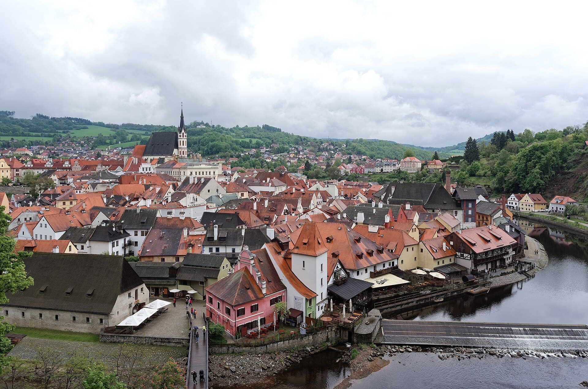 Český Krumlov old town and castle beside the Vltava — the Bohemia trip that makes Prague Airport car hire worth booking