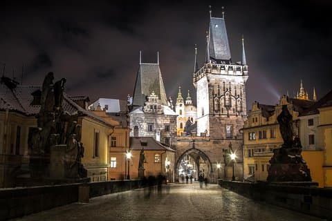 Charles Bridge at night (winter)
