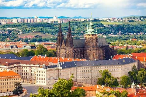 Prague Castle - together we will enter the first free part of St. Vitus Cathedral and the Royal Palace