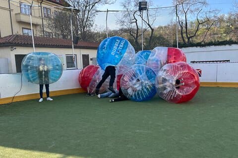 Bubble soccer in Prague
