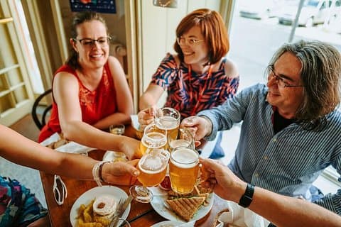 Sharing the world-famous Pilsner Urquell beer fresh from its source, with a delicious traditional Czech lunch at the brewery restaurant.