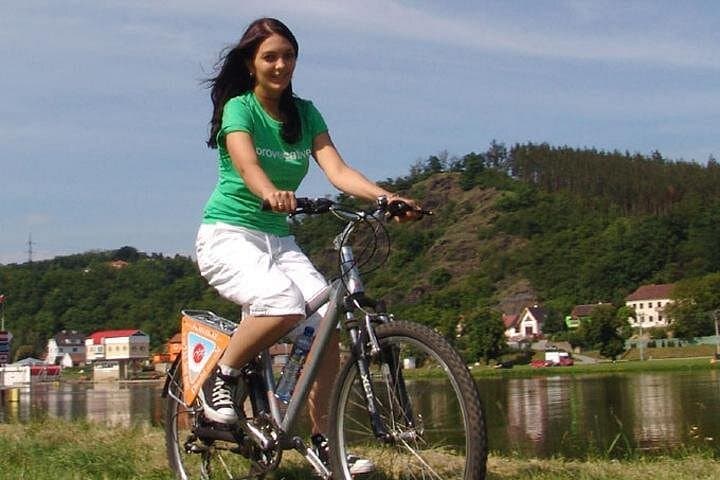 Prague Bike ride along Vltava river