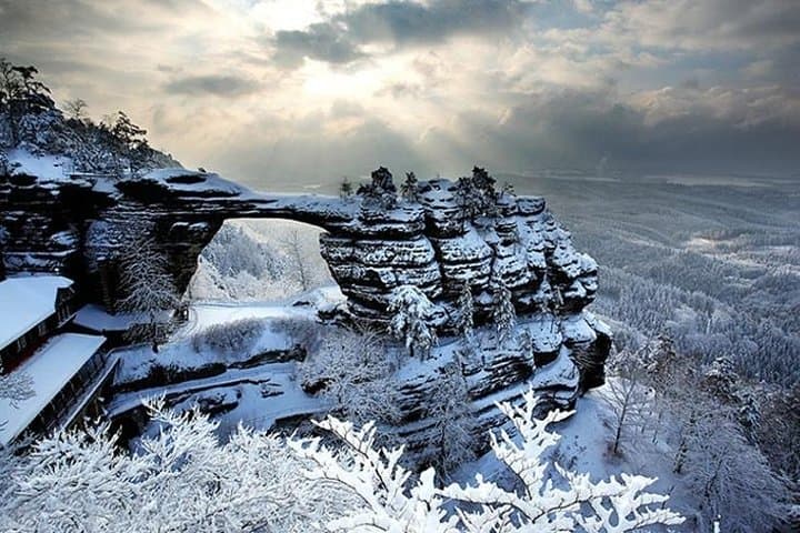 Pravcicka Gate & Bastei Bridge Winter National Park Tour from Prague