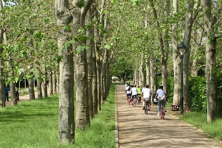 Ride through Letna park