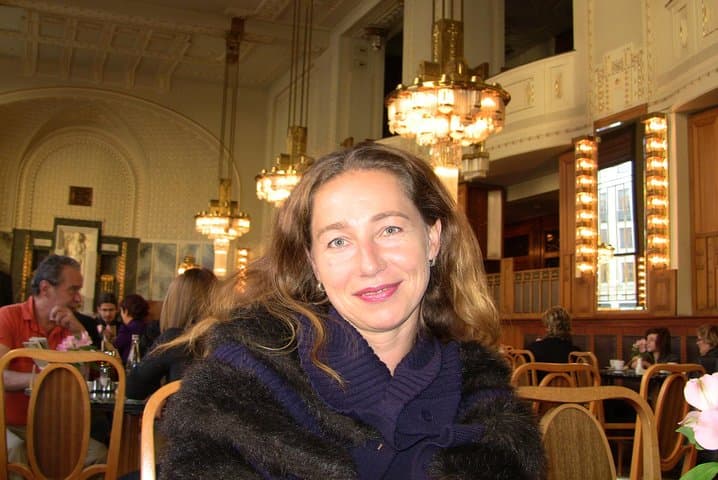 That is actually me, enjoying an excellent coffee with whipped cream in one of the most famous cafes and buildings in Prague - the Municipal House. It opened in 1912 and still serves many purposes.