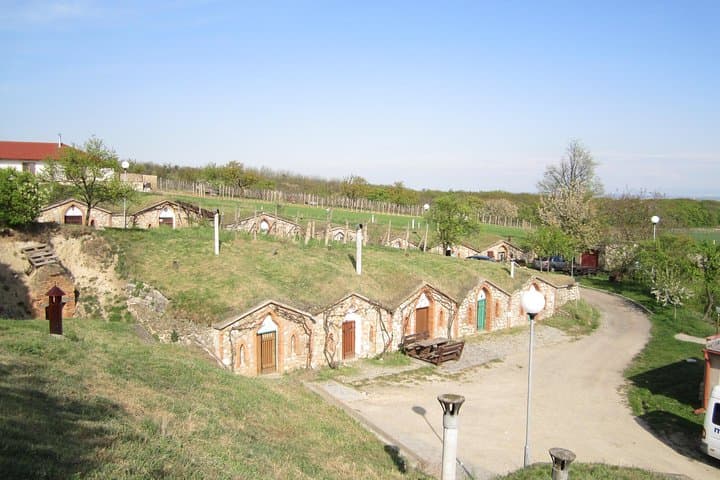 Pictoresque wine cellars in village VRBICE